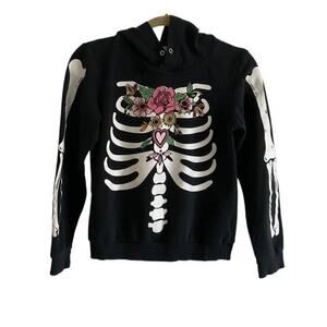 H & M Graphic Hoodie‎ Sweatshirt Girls US 12/14Y